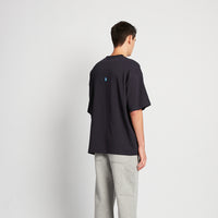 Men Embroidery Oversized Tee - Navy - SM2508135B