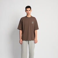 Men Embroidery Oversized Tee - Metal - SM2508135C