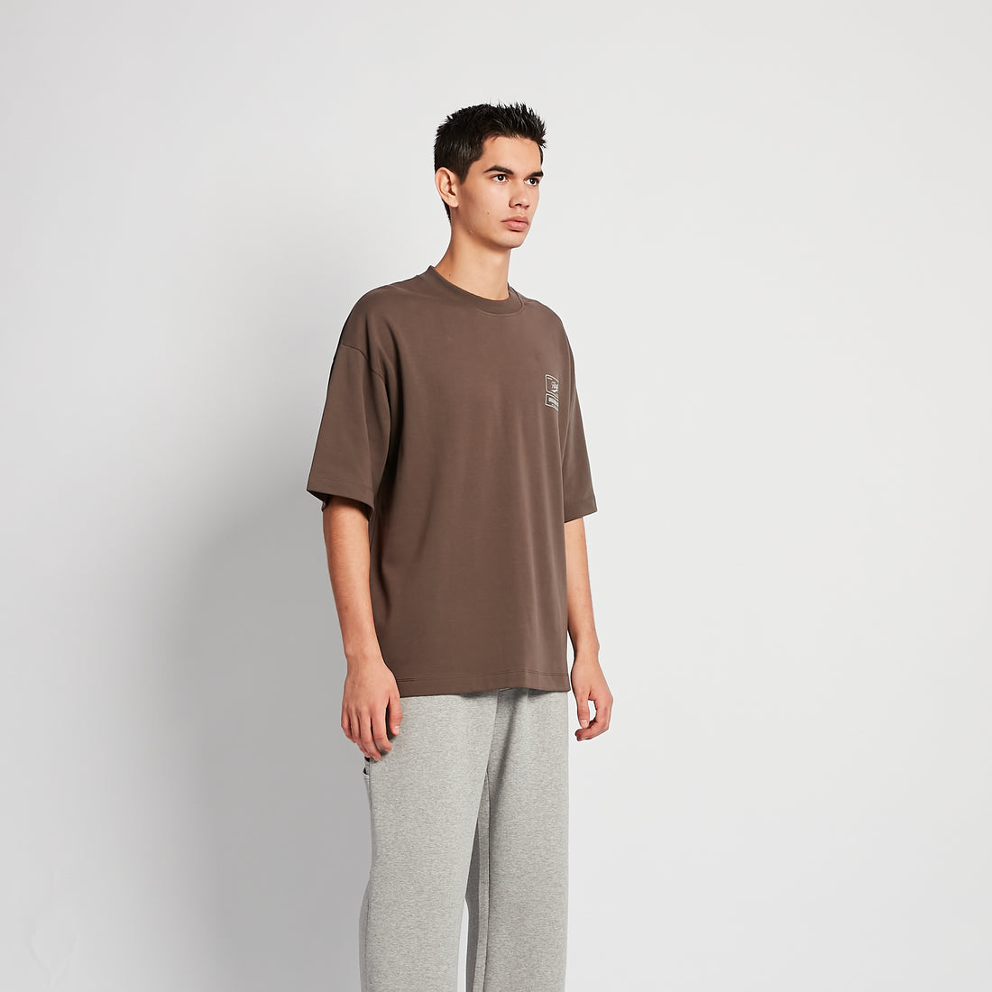 Men Embroidery Oversized Tee - Metal - SM2508135C