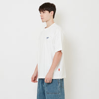 Men Embroidery Oversized Tee - Off White - SM2508136A