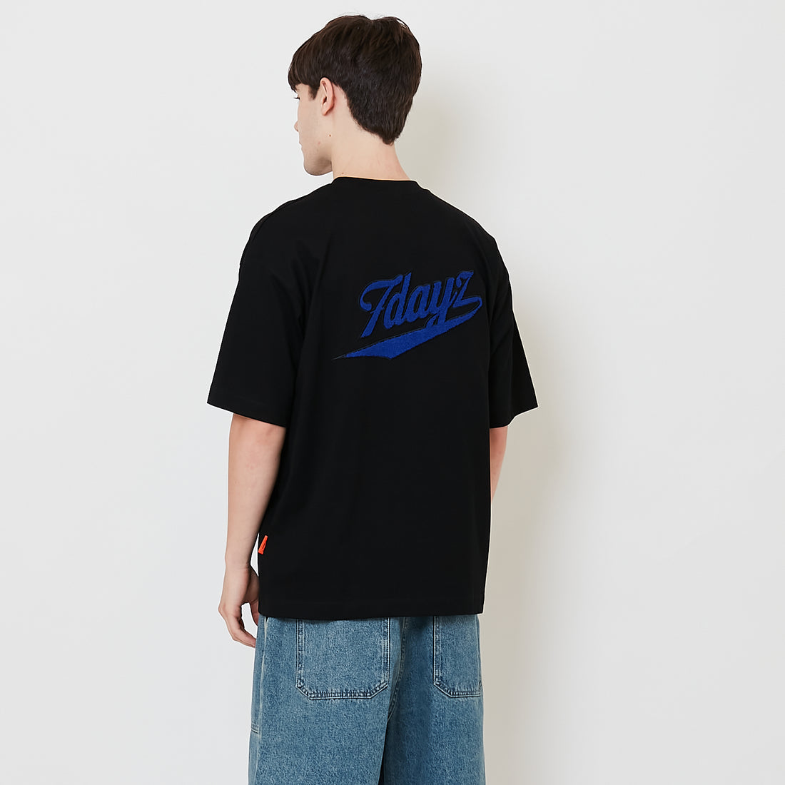 Men Embroidery Oversized Tee - Black - SM2508136C
