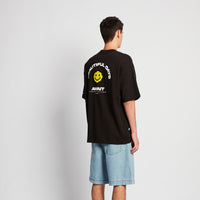 Men Embroidery Oversized Tee - Black - SM2508137D