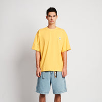 Men Embroidery Oversized Tee - Yolk - SM2508138C