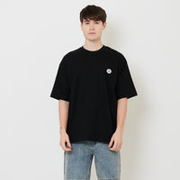 Men Embroidery Oversized Tee - Black - SM2508138D