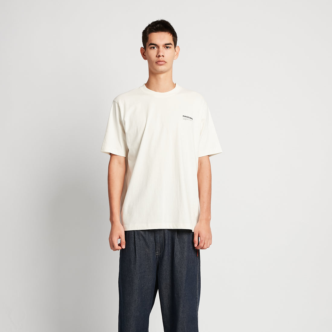 Men Graphic Tee - Off White - SM2509084A