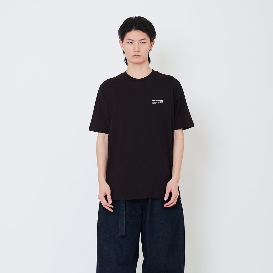 Men Graphic Tee - Black - SM2509084B