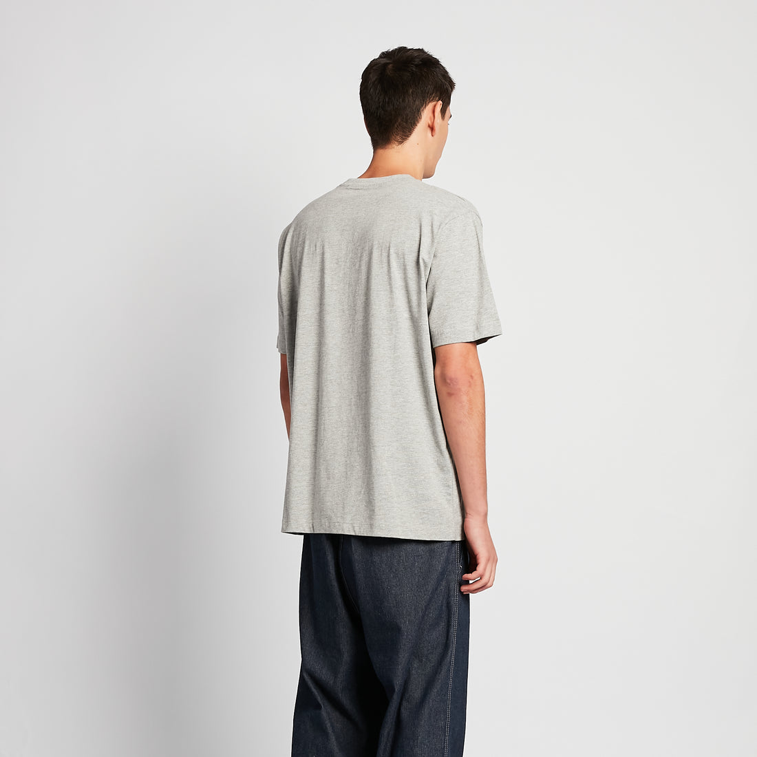 Men Graphic Tee - Melange Grey - SM2509086B