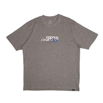 Men Graphic Tee - Melange Grey - SM2509086B