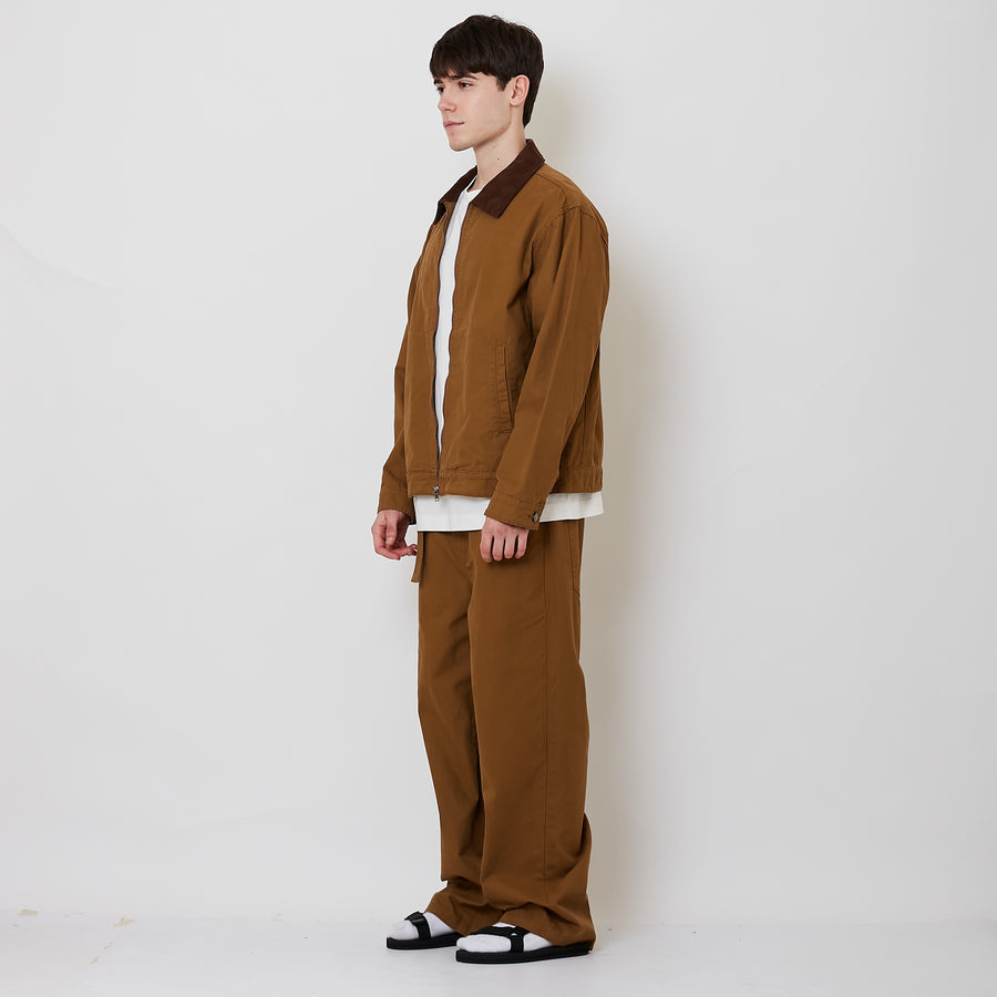 Men Barrel Leg Long Pants - Khaki - SM2509141A