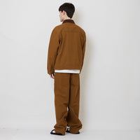 Men Barrel Leg Long Pants - Khaki - SM2509141A