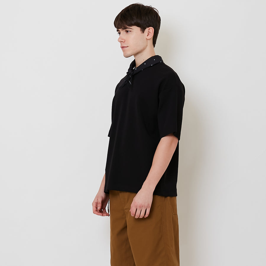 Men Oversized Neck-Tie Tee - Black - SM2509143B