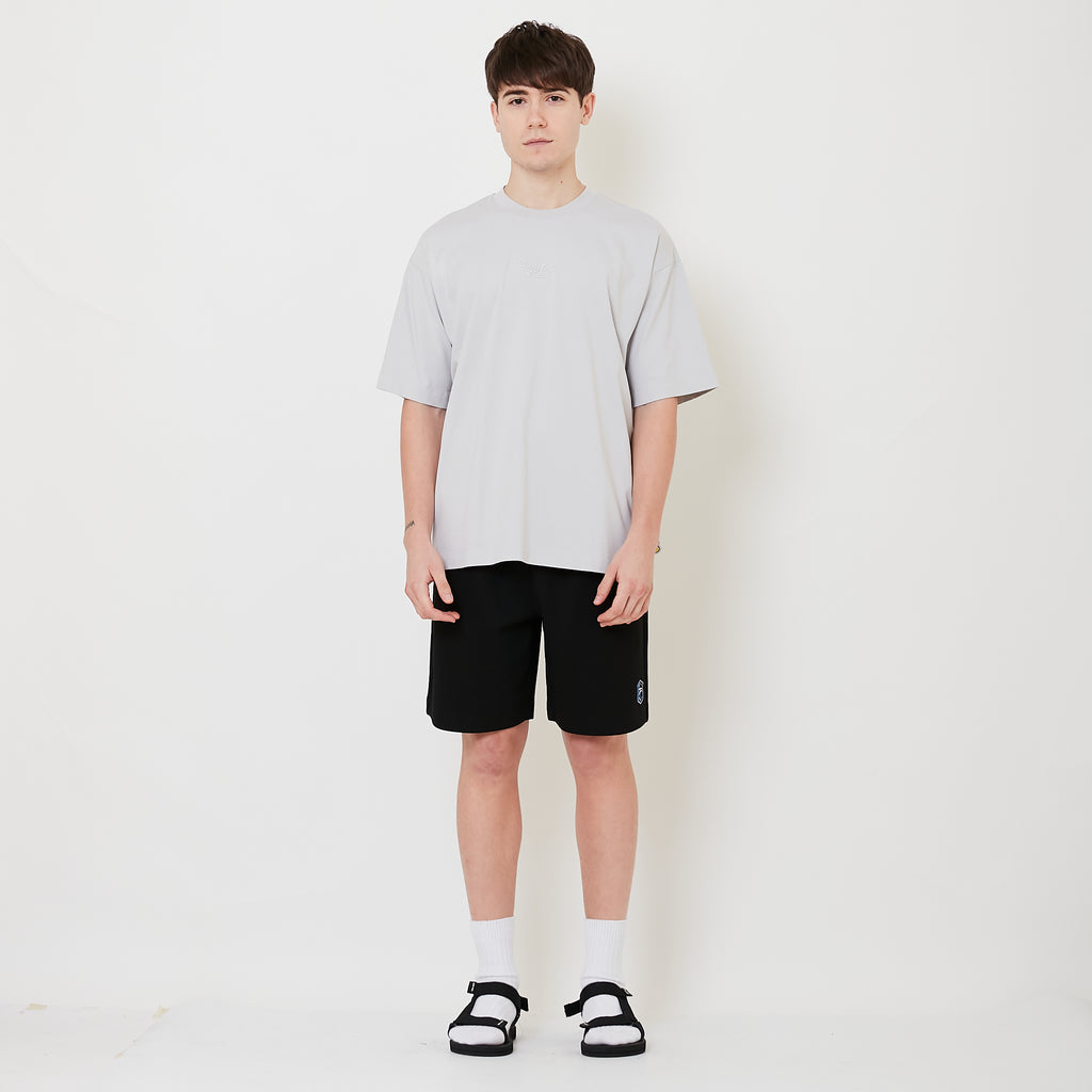 Men Embroidery Shorts - Black - SM2509148B