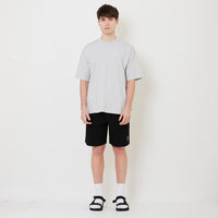 Men Embroidery Shorts - Black - SM2509148B