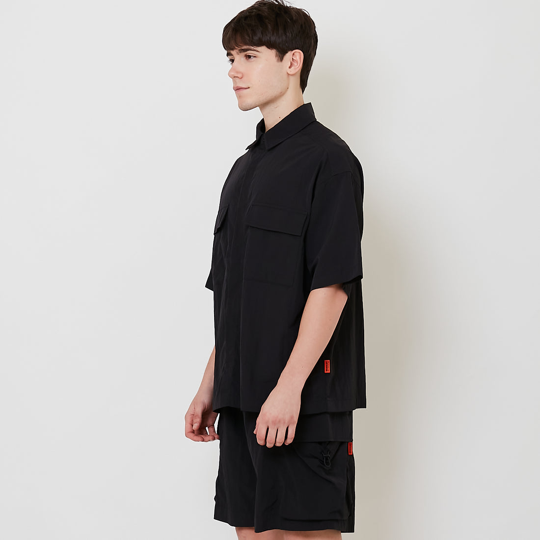 Men Oversized Shirt - Black - SM2509149B