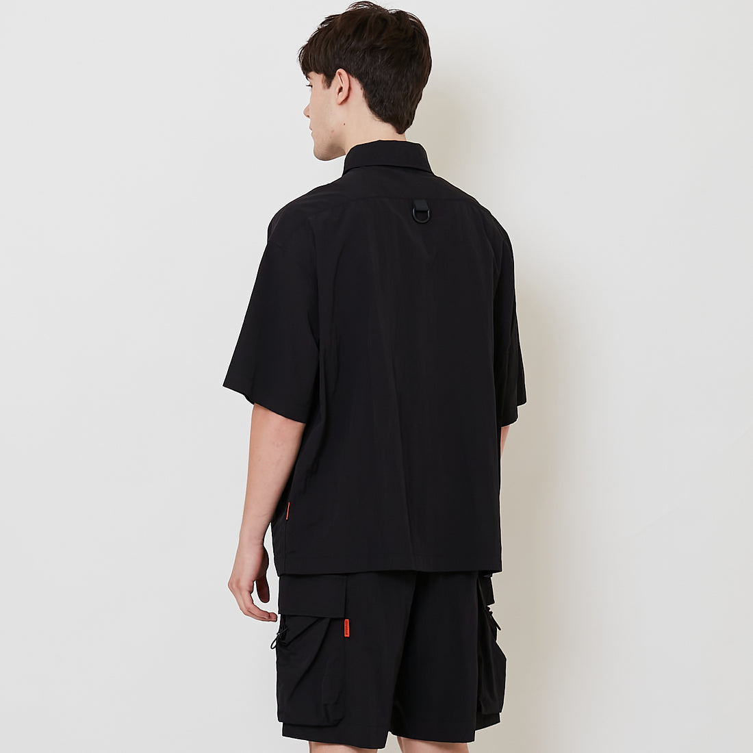 Men Oversized Shirt - Black - SM2509149B