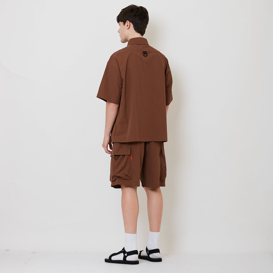 Men Nylon Shorts - Brown - SM2509150A