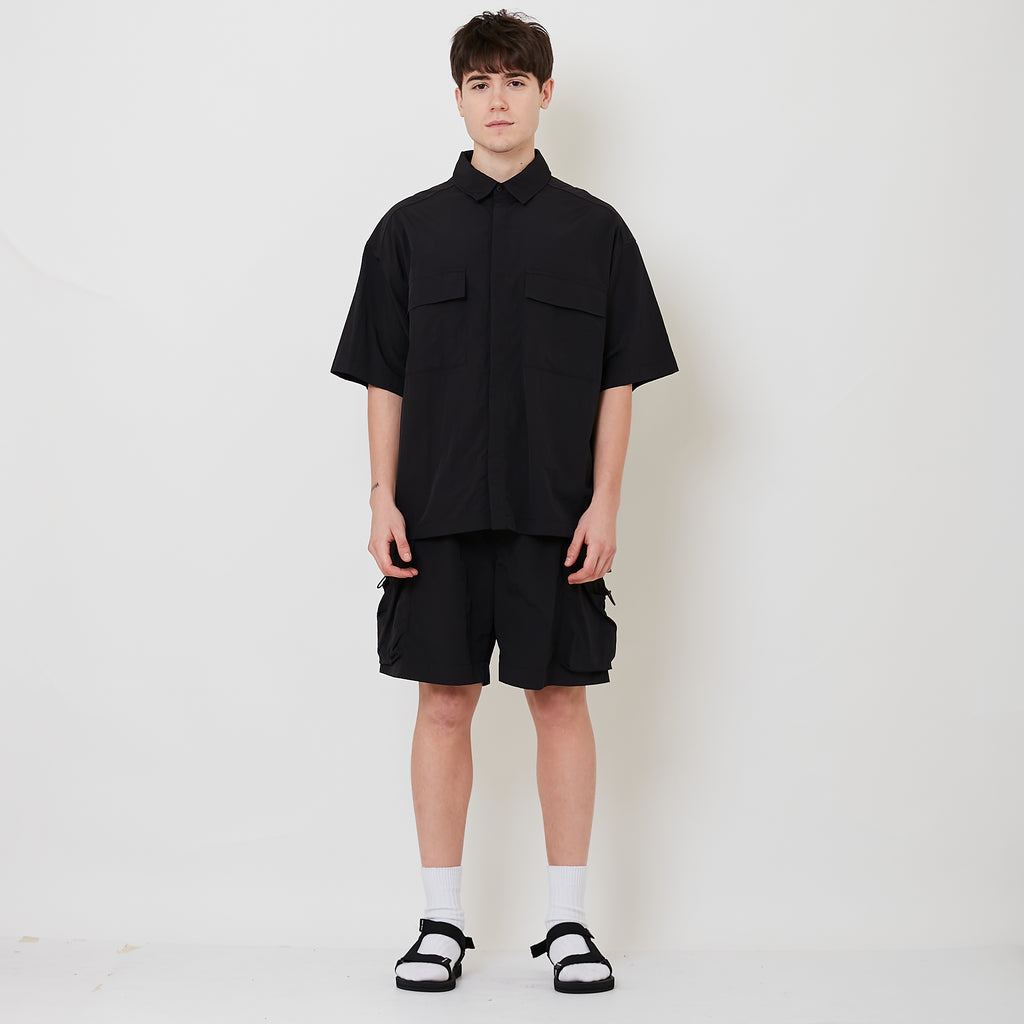 Men Nylon Shorts - Black - SM2509150B