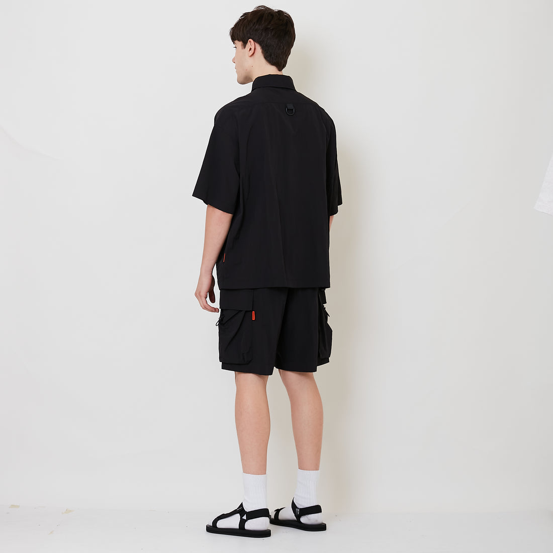 Men Nylon Shorts - Black - SM2509150B