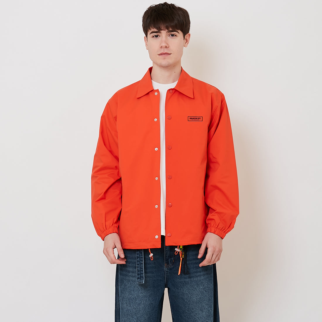 Men Oversized Couch Jacket - Orange - SM2509152C