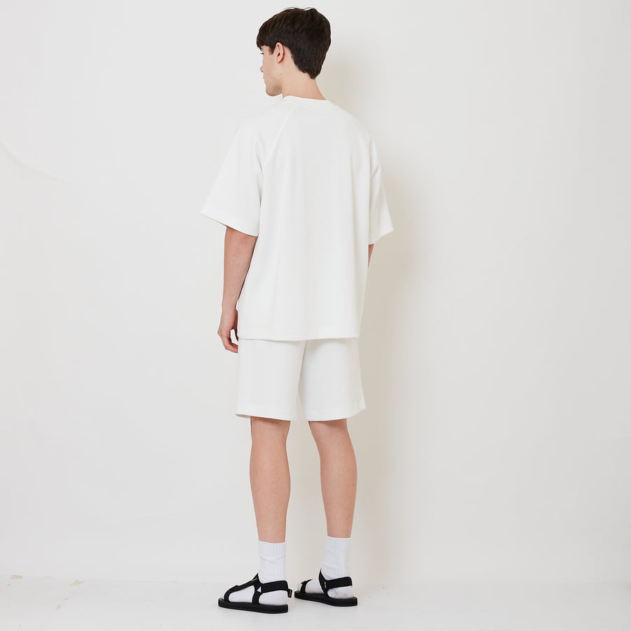 Men Pique Shorts - Off White - SM2509154A