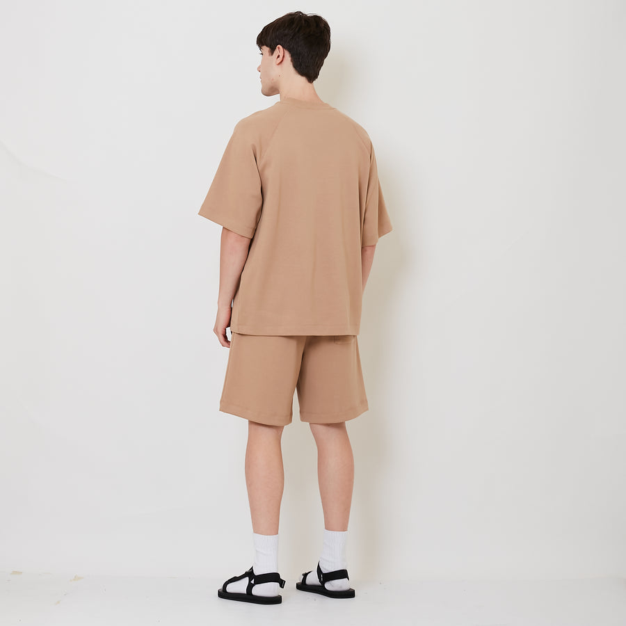 Men Pique Shorts - Khaki - SM2509154B