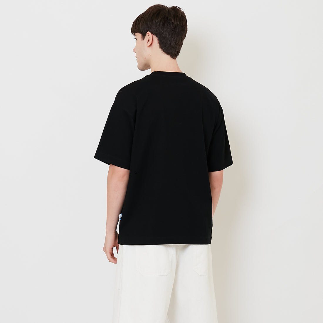 Men Embroidery Oversized Tee - Black - SM2509155E