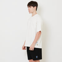 Men Embroidery Oversized Tee - Off White - SM2509156A