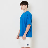 Men Embroidery Oversized Tee - Royal Blue - SM2509156D