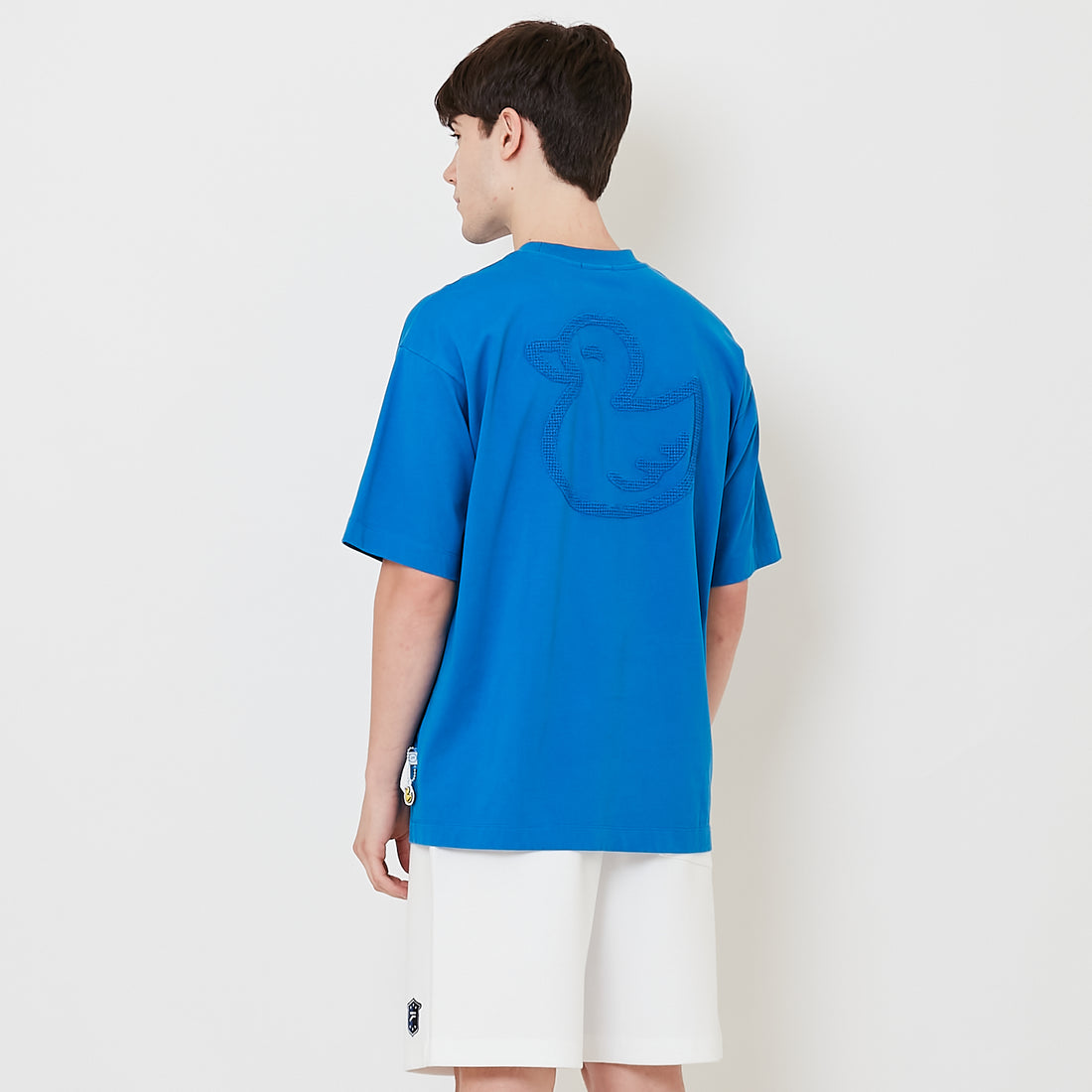 Men Embroidery Oversized Tee - Royal Blue - SM2509156D