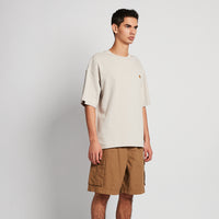 Men Embroidery Oversized Tee - Light Grey - SM2509157C