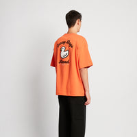 Men Embroidery Oversized Tee - Orange - SM2509157D