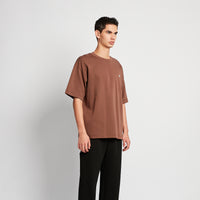 Men Embroidery Oversized Tee - Brown - SM2509157E