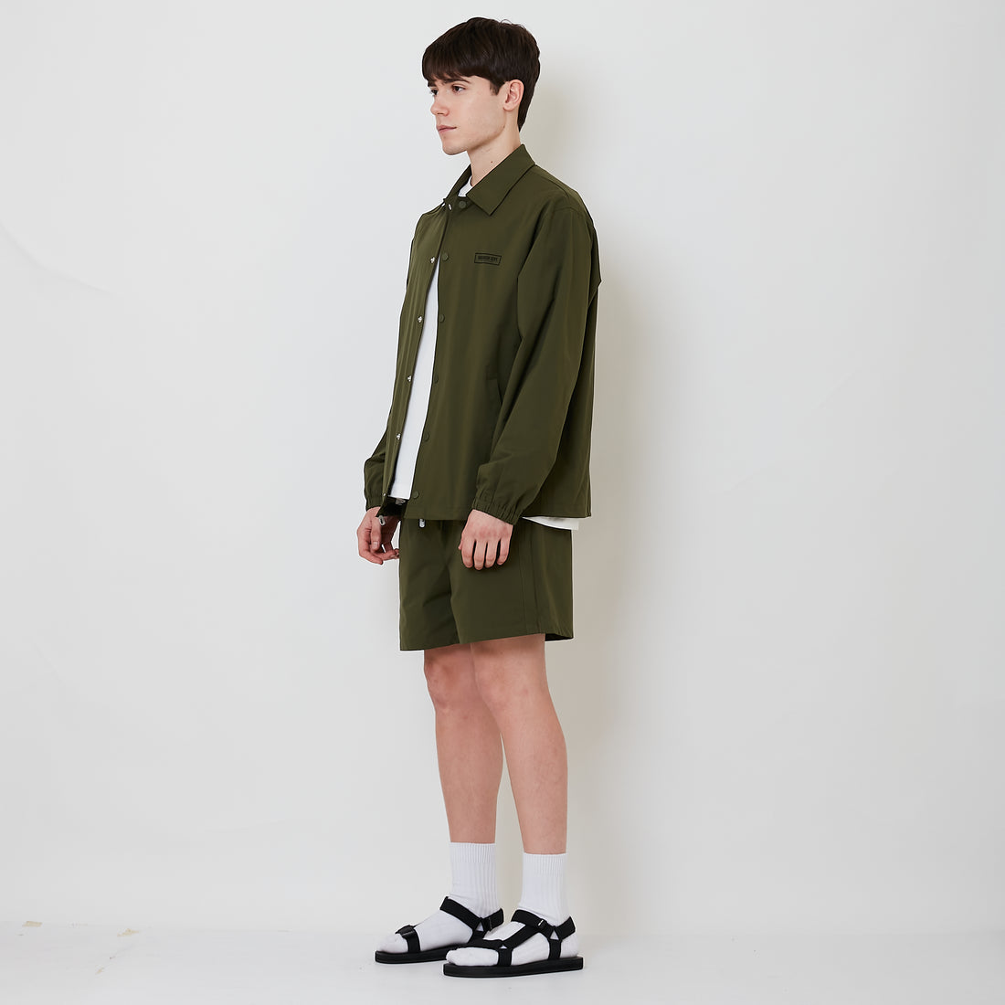 Men Nylon Shorts - Army Green - SM2509158A