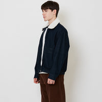 Men Oversized Denim Jacket - Dark Blue - SM2510015A