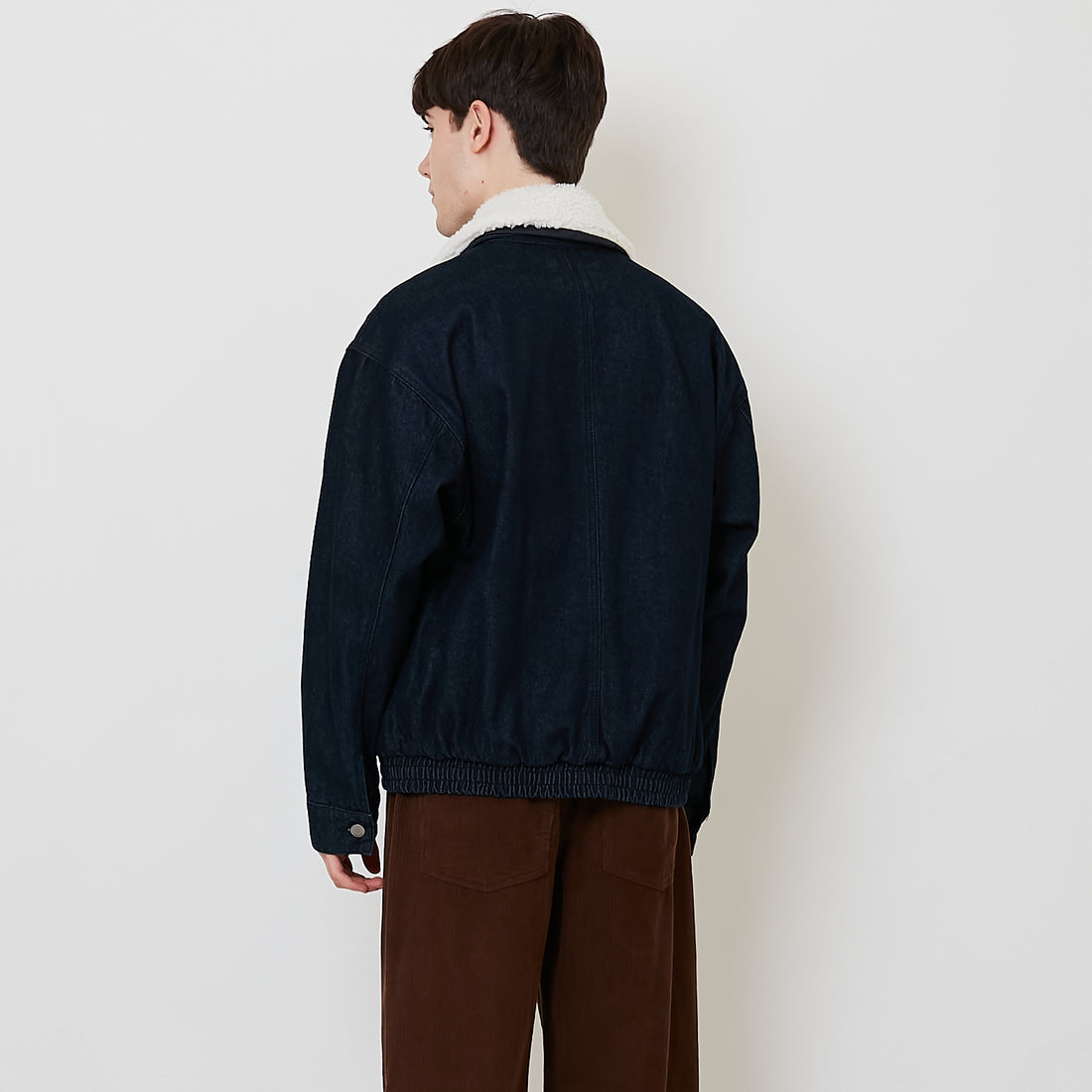 Men Oversized Denim Jacket - Dark Blue - SM2510015A