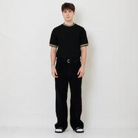 Men Barrel Leg Long Pants - Navy - SM2510159B