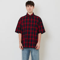 Men Oversized Shirt - Red - SM2510160B