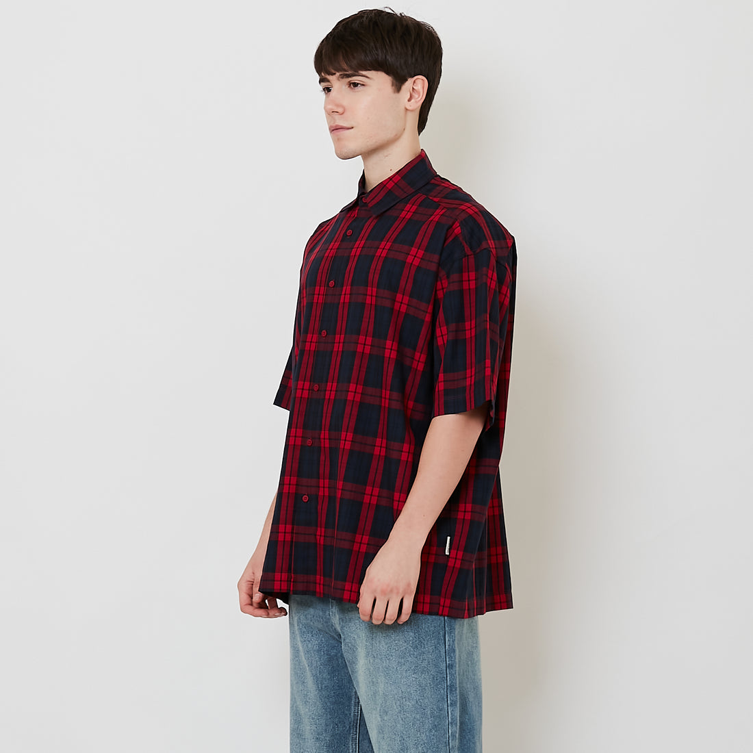 Men Oversized Shirt - Red - SM2510160B