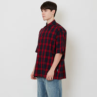 Men Oversized Shirt - Red - SM2510160B