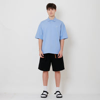 Men Wide Leg Jorts - Black - SM2510166D