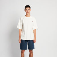 Men Rubber Tag Oversized Tee - Off White - SM2510170A