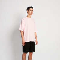 Men Rubber Tag Oversized Tee - Pink - SM2510170B