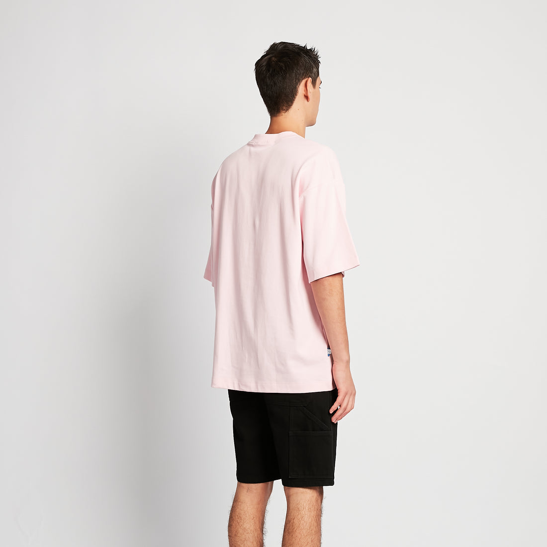 Men Rubber Tag Oversized Tee - Pink - SM2510170B