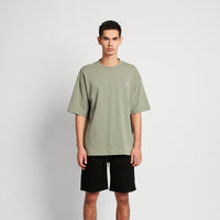 Men Rubber Tag Oversized Tee - Dark Green - SM2510170C
