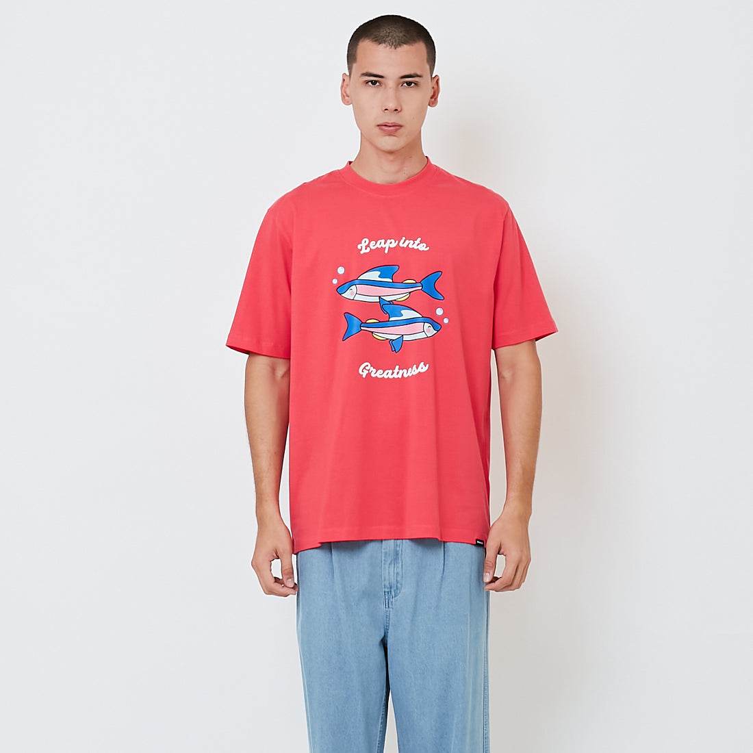Men Graphic Tee - Fuchsia - SM2510226B
