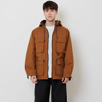 Men Reversible Parka - Brown - SM2511172A