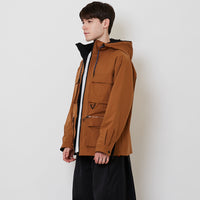 Men Reversible Parka - Brown - SM2511172A