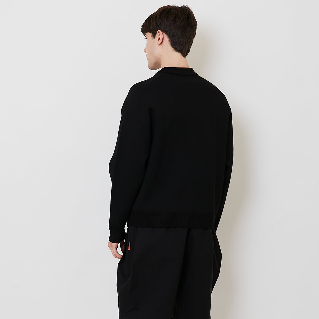 Men Oversized Cardigan - Black - SM2511173A