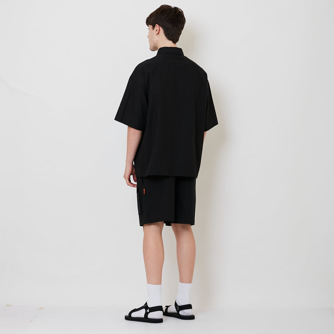 Men Ribstop Shorts - Black - SM2511180B