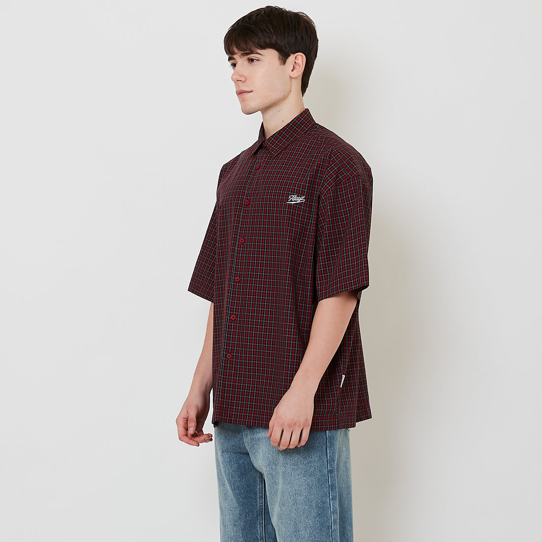 Men Oversized Shirt - Red - SM2511181A